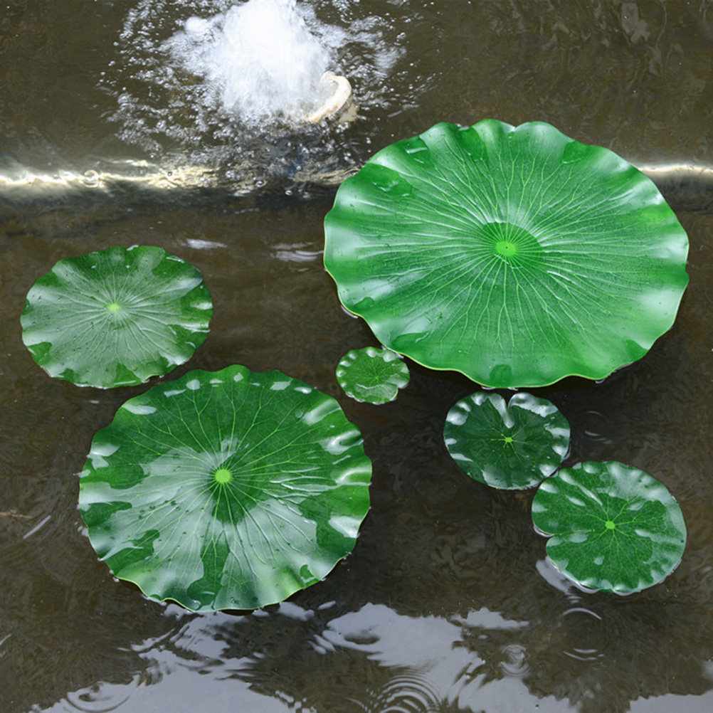 Aquarium Fish In Pond - 10 Stück Simulierte Lotusblätter für Teich