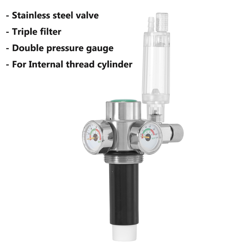 Aquael Filter Fzn - Innengewinde CO2 Stahlzylinder Generator Edelstahlventil Aquarium
