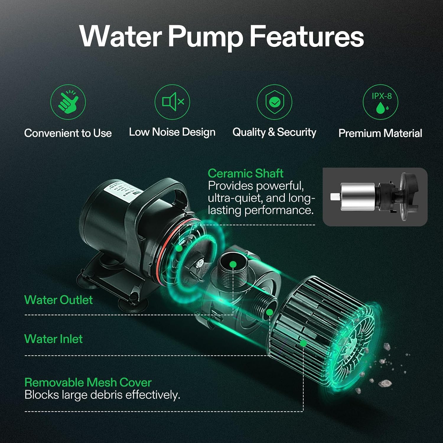 1600GPH Unterwasserpumpe für T – Aquarium Fish In Pond Bewertung und Preis